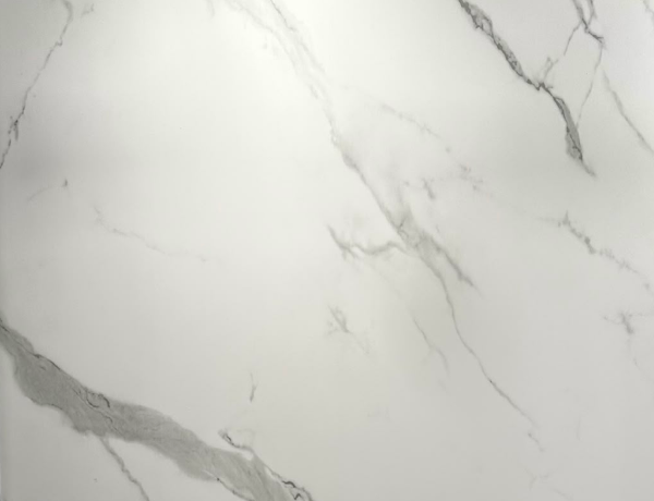 White Calcutta Matte PVC Shower Panel